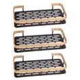 thumbnail image 1 of Shower Shelf Basket, Shower Storage Rack 3 Layers Punch Free Anticorrosion Aluminum  For Home Black,Black Gold, 1 of 8