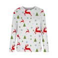 thumbnail image 4 of Costumes de Noël en Solde Mode Femmes Imprimé Manches Confortable Respirant Sweat-Shirt Col Rond Surdimensionné pour Femmes, 4 of 5