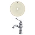 thumbnail image 1 of 16-in. W Round Bathroom Undermount Sink Set In Biscuit - Chrome Hardware AI-22861, 1 of 7