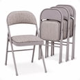 thumbnail image 1 of MECO Sudden Comfort Deluxe Fabric Padded Folding Chair Set, Chicory Lace(4 Pack), 1 of 6