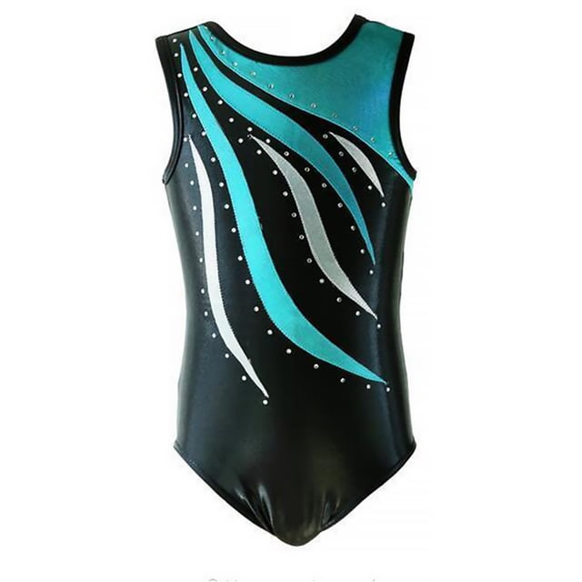 Kid Girls Gymnastic Leotard Sparkly Shiny Diamond Ballet Dance One Piece Outfit