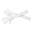 thumbnail image 2 of Oleegame 2PC Stainless Steel Cutlery Set Practical Kitchen Gadgets Creative Pp Materials Two Handed Molding Fork Household Large White, 2 of 9