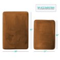 thumbnail image 3 of Set of 2 Large Clara Clark Bath Mat Bathroom Rug - Absorbent Memory Foam Bath Rugs - Non-Slip, Thick, Cozy Velvet Feel Microfiber Bathrug, Plush Shower, Toilet- Floor Bathmats Carpet - Brown - 20"x32", 3 of 6