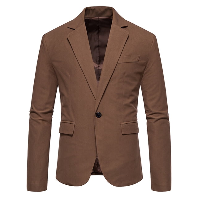 BOBOGOJP Veston pour Homme Coupe Régulière Mode Personnalité Veston Décontracté Blazer (Coffee,m)