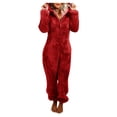 thumbnail image 2 of LSLJS Combinaisons d'Hiver pour Femmes, Combinaison à Capuche à Manches Longues pour Femmes Pyjama Décontracté d'Hiver Chaud Combinaison de Nuit, 2 of 5