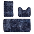 thumbnail image 2 of Czzoypi 3 Piece Bathroom Rug Setu-Shaped Contour Rug, Mat and Toilet Lid Cover,Water Absorbent Soft Microfiber Shaggy Bathroom Mat,For Tub, Shower, Bath Room,Machine Washable, 2 of 7