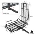 thumbnail image 4 of Hitch Mount Steel Cargo Carrier Basket with 49'' Folding Wheelchair Ramp, Fits 2'' Trailer Mounted Hitches, 4 of 4