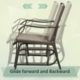 thumbnail image 4 of Outsunny 3 Piece Patio Rocking Chair Set Outdoor Glider Set w/ Glass Table, 4 of 10