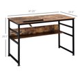 thumbnail image 3 of HOMCOM Table à Dessin Inclinable Bureau d'Ordinateur avec Tablette, Brun Rustique, 3 of 10