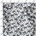 thumbnail image 2 of Soimoi White Modal Satin Fabric Cat Animal Print Fabric by the Yard 42 Inch Wide, 2 of 5