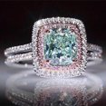 thumbnail image 3 of Bague Mode pour Femme Verte Diamant Rond Bague de Mariage Cadeau Bague 1 Pce, 3 of 9