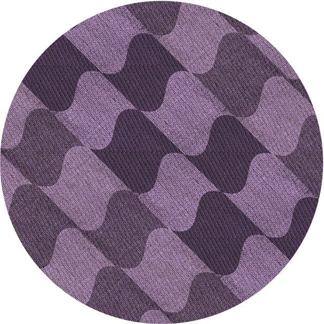 Ahgly Company Machine Washable Indoor Square Transitional Plum Purple Area Rugs, 3' Square