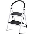 thumbnail image 1 of Patiojoy 2 Steps  Folding Ladder 330Lbs Heavy Duty Stool Portable Lightweight, 1 of 9
