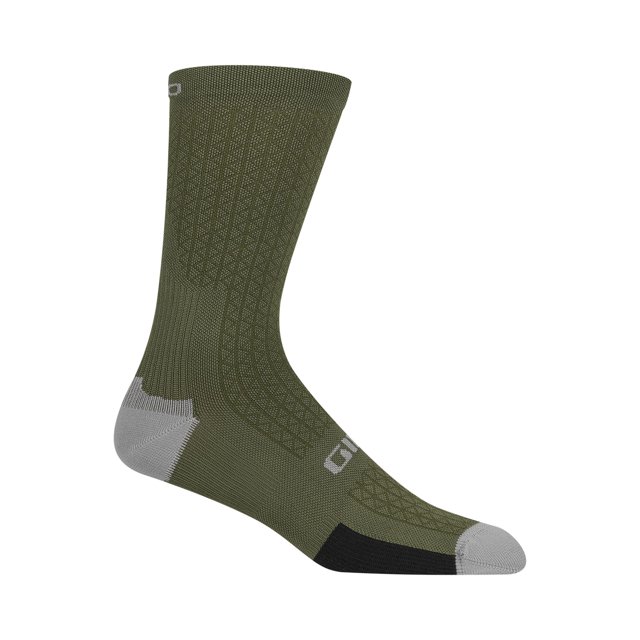 Giro HRc Team Adult Unisex Cycling Socks - Trail Green (2022), Small