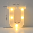 thumbnail image 3 of Vaidha Alphabet LED Letter Lights Light Up White Plastic Letters Standing Hanging A-M, 3 of 3