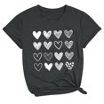 thumbnail image 2 of Meichang T-Shirts pour Femmes de la Saint-Valentin, T-Shirts Graphiques Mignons avec Cœur, Manches Courtes, Col Rond, Coupe Ample, T-Shirts de Fête, Cadeaux de la Saint-Valentin, 2 of 3