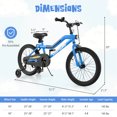 thumbnail image 3 of Costway 18" LED Lighted Kids Bike with Adjustable Seat Coaster Brake Training Wheels Navy Patented, 3 of 10