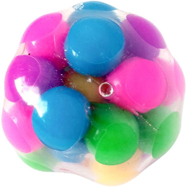 Balles anti-stress de 6 cm pour enfants et adultes - Balle à presser squishy en perles Balles anti-stress de 6 cm pour enfants et adultes - Balle à presser squishy en perles