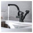 thumbnail image 1 of Kitchen Sink Faucet Black Deck Mounted Flexible Pull Out Mixer Tap Hot Cold Kitchen Faucet Spring Spout Chrome Silver Faucet ,Effortless Installation, 1 of 6