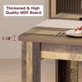 thumbnail image 3 of Ourlova 63in Dining Table for 4-6 Farmhouse Dinner Kitchen Table for 4 with Large Tabletop Rectangular Dining Room Table for Kitchen Living Room Easy Assembly Retro Brown/Thickened Tabletop, 3 of 5