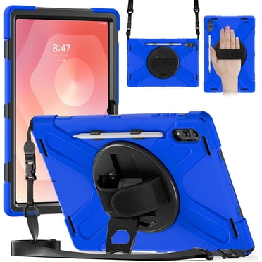 Étui pour Samsung Galaxy Tab S11 Ultra (14,6 Pouces) Modèle 2025 (SM-X930/SM-X936B), Étui de Protection Antichoc pour Enfants avec Porte-Crayon, Sangle de Main Rotative à 360 et Support, Sangle d'Épaule