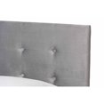 thumbnail image 4 of Baxton Studio Caprice Gris Brillant Rembourré Lit de Panneau de Taille Simple, 4 of 5