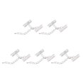 thumbnail image 1 of Unique Bargains 10Set Ribbon Crimp Clamp Ends Lobster Claw Clasps & Chain 20mm Silver White for DIY, 1 of 7