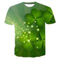 thumbnail image 1 of Chemises à Manches Courtes pour Hommes T-Shirt Décontracté à Manches Courtes Imprimé Jour de la Saint-Patrick Col Rond Chandail Blouse, 1 of 8
