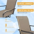 thumbnail image 2 of YUSAZENS Tabourets de Bar Pivotants d'Extérieur en 2 Pcs - Chaises de Terrasse Hauteur avec Rotation à 360°, Cadre Résistant à la Rouille, Idéal pour Jardin et Terrasse Brun, 2 of 7
