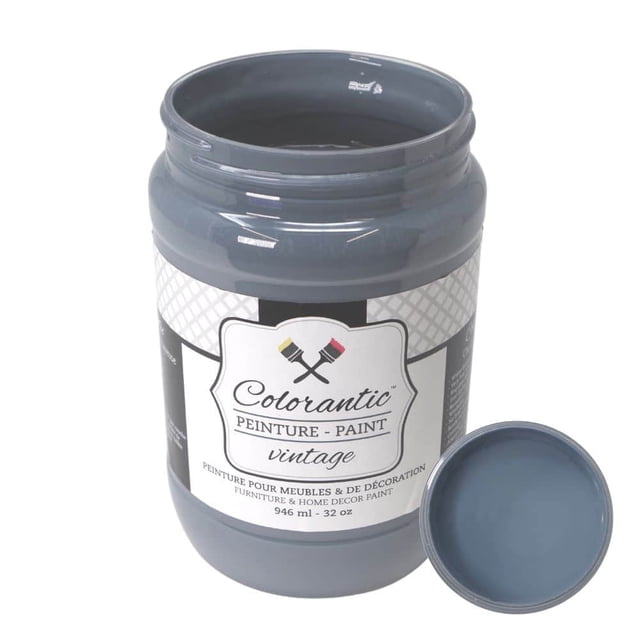 Colorantic | DOLPHIN Chalk Paint Based for Furniture DIY - GREY-BLUE COLOR - 32 oz