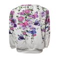 thumbnail image 3 of QJUHUNG Sweat-Shirt Décontracté à Manches Longues Papillon Imprimé Graphique Léger Pull-Over Manches Longues Chemises, 3 of 7
