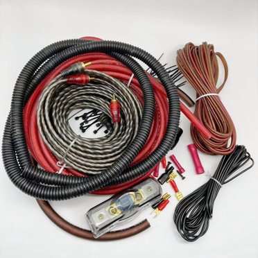 Car Audio Speaker Wiring Kit Cable Amplifier Subwoofer Speaker Installation Aluminum Wire Kit 4GA Power Cord 60 Amp Fuse Holder