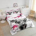 thumbnail image 4 of Erosebridal Highland Cow Bedding Queen Comforter Set, Rustic Farmhouse Down Comforter, Cherry Blossoms Decor, 3pcs, 4 of 7