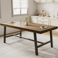 thumbnail image 1 of Industrial Dining Table for 6-8, 78.7" Long Wood Table with Metal Frame for Kitchen & Dining Room（Only Table）, 1 of 7