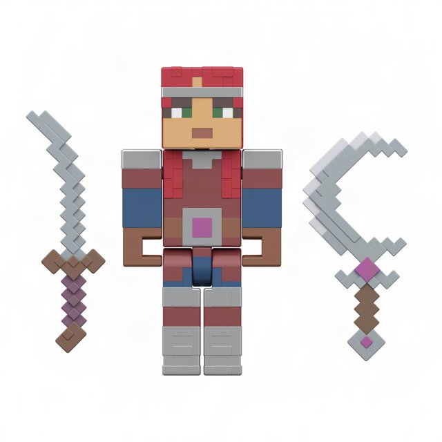 Minecraft Collect & Craft Action Figure & Accessories Set, 3.25-inch Scale Toys