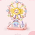 thumbnail image 4 of Nouveau Carrousel de Parc d'Attractions Navire Pirate Grande Roue Jeu d'Halloween Vue de Rue Kit de Blocs de Construction Modèle de Briques pour Fille Jouet pour Enfants, Sac opp 190 Pcs, Minibricks, 4 of 6