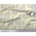 thumbnail image 2 of Soimoi Poly Georgette Fabric Leaves & Floral Block Printed Fabric 1 Yard 52 Inch Wide, 2 of 3