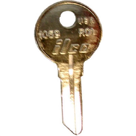 Kaba RO1-1069 0,9 x 0,1 Po. Clé Ilco Vierge pour Serrure d'Armoire Nationale 5 Broches - Lot de 10