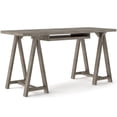 thumbnail image 1 of Allora 60" Modern Solid Wood Computer Desk in Farmhouse Gray, 1 of 7