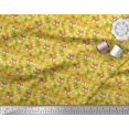 thumbnail image 3 of Soimoi Polyester Crepe Fabric Leaves & Fox Face Cartoon Print Sewing Fabric Yard 52 Inch Wide, 3 of 3