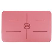 23.6x15.7 inch mini yoga mat portable fitness mat with alignment lines non-slip exercise mat suitable for sitting and kneeling