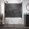 thumbnail image 2 of PALISADE 25.6in x 14.8in Vinyl Wall Tile Shower Kit in Cracked Slate, 2 of 6