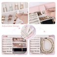 thumbnail image 2 of Dsseng Jewelry Box for Women  Double Layer Soft Travel Jewelry Organizer  Adjustable Portable Jewelry Display Box Storage Case for Necklace Earring Rings  High Capacity and Compact  Black, 2 of 9