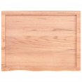thumbnail image 2 of vidaXL Bathroom Countertop Light Brown 80x60x(2-4) cm Treated Solid Wood, 2 of 5