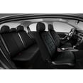 thumbnail image 1 of Auto Drive 3D Quliting Leather Car Seat Cover Full Set Black/Teal, 1 of 5
