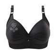 thumbnail image 2 of Bras for Women, Womans Printing Gathered Together Large Size Daily Bra Underwear No Rims, 2 of 6