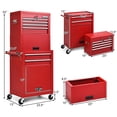 thumbnail image 2 of Costway Coffre à Outils Roulant à 6 Tiroirs Armoire de Rangement avec Rehausseur Rouge, 2 of 10