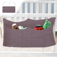 thumbnail image 2 of Feltree Bedside Organizer with Double Layer & Multiple Pockets, 15.75 Inch Hanging Storage Bag, Soft Fabric Hanging Organizer for Stroller, Crib & Nursery Organization, 2 of 8