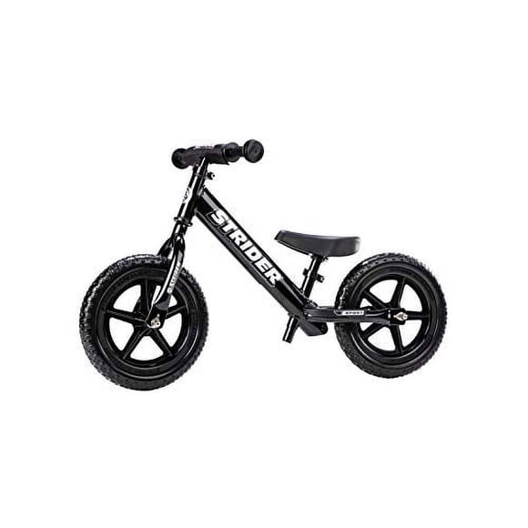 Strider - 12 Sport Balance Bike, Ages 18 Months to 5 Years - Black