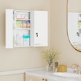 thumbnail image 2 of HOMCOM Wall Mount Medicine Cabinet with Double Doors for Kitchen, Bathroom, 2 of 10